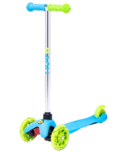 Самокат 3-колесный Zippy 3D, 120/80 мм, синий