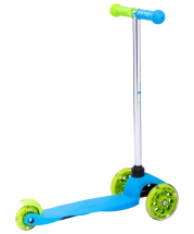 Самокат 3-колесный Zippy 3D, 120/80 мм, синий