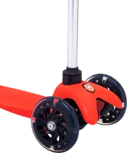 Самокат 3-колесный Zippy 3D, 120/80 мм, красный
