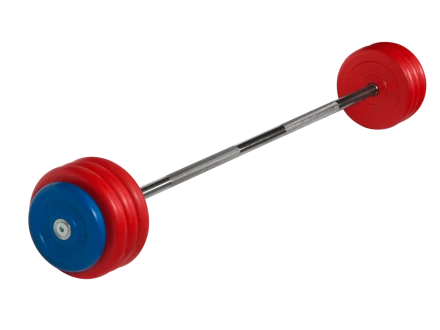 Штанга неразборная &quot;Barbell&quot; с цветными дисками d 25 мм, 40 кг, фото 1