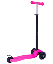 Самокат 3-колесный Snappy 3D, 120/80 мм, розовый