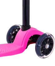 Самокат 3-колесный Snappy 3D, 120/80 мм, розовый