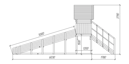 Зимняя горка Савушка Зима Wood 5 (скат 5м), фото 6