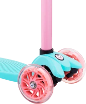 Самокат 3-колесный Snappy 3D, 120/80 мм, мятный/розовый