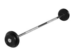 Штанга неразборная &quot;Barbell&quot; с чёрными дисками d 25 мм, 12,5 кг