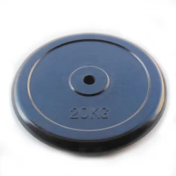 Диск JOHNS d26/d51 мм черный обрезиненный, 20кг, фото 1
