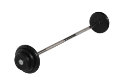 Штанга неразборная &quot;Barbell&quot; с чёрными дисками d 25 мм, 22,5 кг