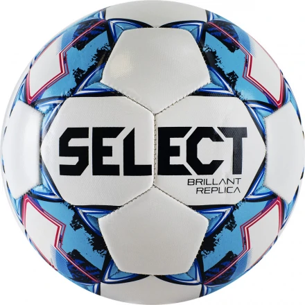 Мяч футб. &quot;SELECT Brillant Replica&quot; арт.811608-102, р.5, 32 пан., гл. ПВХ, маш.сш, бело-голубой, фото 1