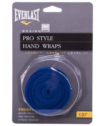 Бинт боксерский Everlast 4463BL, 2.5 м, эластик, синий, фото 1