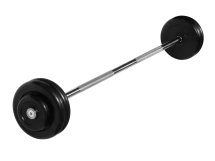 Штанга неразборная &quot;Barbell&quot; с чёрными дисками d 25 мм, 27,5 кг