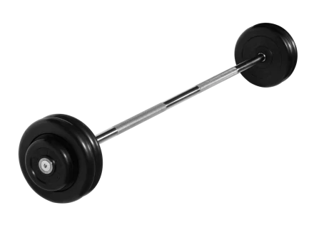 Штанга неразборная &quot;Barbell&quot; с чёрными дисками d 25 мм, 27,5 кг, фото 1