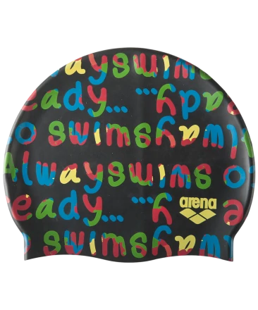 Шапочка для плавания Print Jr Log/Black, силикон, 94171 510, фото 1