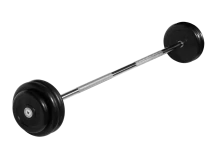 Штанга неразборная &quot;Barbell&quot; с чёрными дисками d 25 мм, 30 кг