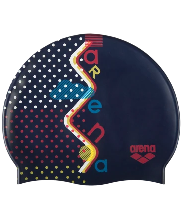 Шапочка для плавания Print Jr Navy/Masquerade, силикон, 94171 710, фото 1