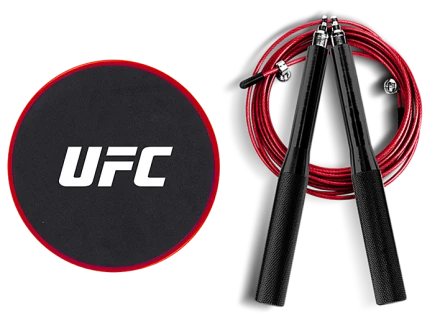 Набор для тренировки ног UFC (Скоростная скакалка и Слайдеры), фото 1