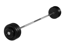 Штанга неразборная &quot;Barbell&quot; с чёрными дисками d 25 мм, 37,5 кг