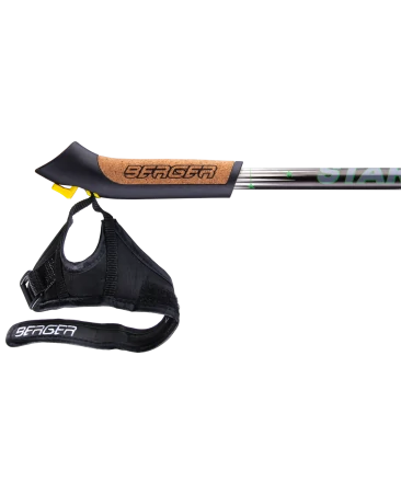 Палки для скандинавской ходьбы Starfall, 77-135 см, 2-секционные, чёрный/белый/ярко-зелёный, фото 4