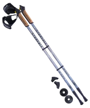 Палки для скандинавской ходьбы Starfall, 77-135 см, 2-секционные, серый/чёрный/белый