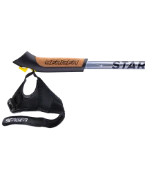 Палки для скандинавской ходьбы Starfall, 77-135 см, 2-секционные, серый/чёрный/белый, фото 4