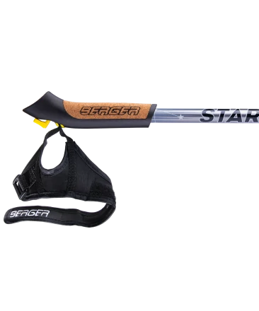 Палки для скандинавской ходьбы Starfall, 77-135 см, 2-секционные, серый/чёрный/белый, фото 4
