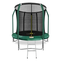 ARLAND Батут премиум 8FT с внутренней страховочной сеткой и лестницей (Dark green)