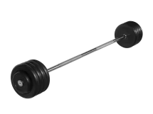 Штанга неразборная &quot;Barbell&quot; с чёрными дисками d 25 мм, 47,5 кг