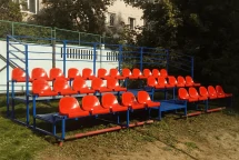 Трибуна разборная на 26 мест трехрядная с ограждением