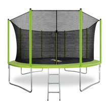 ARLAND Батут 14FT с внутренней страховочной сеткой и лестницей (Light green)