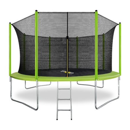 ARLAND Батут 14FT с внутренней страховочной сеткой и лестницей (Light green), фото 1