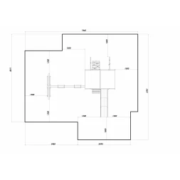 Комплекс &quot;Непоседа&quot; 120 см с пристройкой, треногой и скалодромом (Модель 6), фото 3