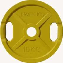 Диск JOHNS цветной 2-х хватовый обрезиненный d51мм, 15кг