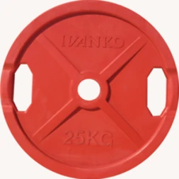 Диск JOHNS цветной 2-х хватовый обрезиненный d51мм, 25кг
