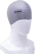Шапочка для плавания Silicone 3040-12, силикон, серый