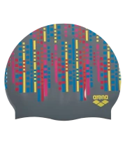 Шапочка для плавания Print 2 Matrix/Dark Grey, силикон, 1E368 523