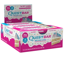 Батончик Quest Nutrition QuestBar Birthday Cake (праздничный торт), 12шт.