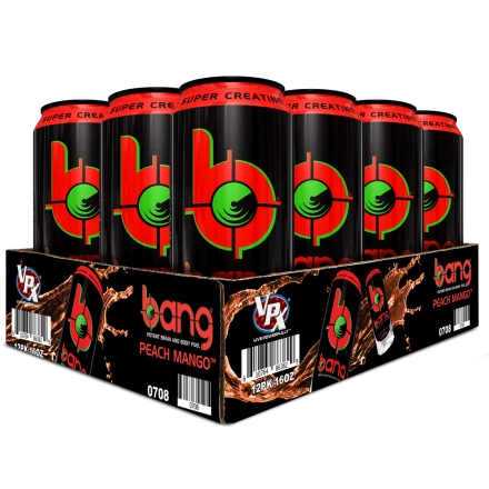 Энергетический напиток &quot;БЭНГ&quot; Персик-манго VPX BANG 473мл Peach Mango , фото 2