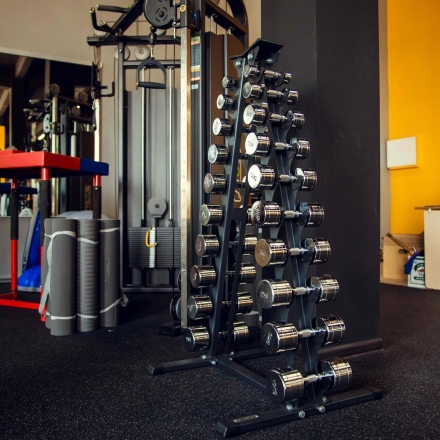 Подставка под гантельный ряд PROFI-FIT 2067C (1-10 кг) 10 пар, фото 2