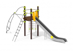 УК 7.112.11 Башня с горкой и лестницей цинк УК 7.112.11 Башня с горкой и лестницей цинк