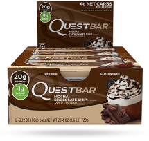 Батончик Quest Nutrition Quest Protein Bar Mocha Chocolate Chip (Мокко с шоколадом), 12 шт