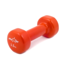 Гантель виниловая DB-101 1,5 кг, оранжевая