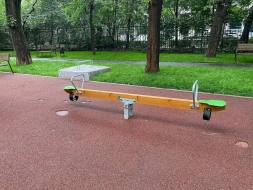 Качели-балансир Аллюр КЧ102.00.1 зеленый для детской уличной площадки, фото 5