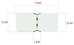 Качели Ветерок 2 К012 с сидением К046 для детских площадок, фото 4