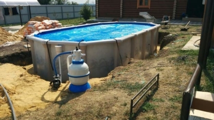 Сборный бассейн Гибралтар 7,3х3,7х1,35м. (комплект), фото 4