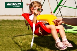 Качели SLP SYSTEMS 3 секции + сиденье с фиксацией желтое + сиденье гибкое + сиденье лодочка белое, фото 4