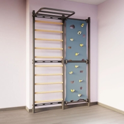 Шведская стенка со скалодромом Rock-s черная, фото 1 Шведская стенка со скалодромом Rock-s черная, фото 1