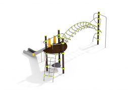 УК 7.113.01 Башня с горкой и рукоходом нерж УК 7.113.01 Башня с горкой и рукоходом нерж