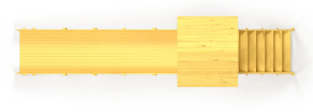 Зимняя горка Савушка Зима Wood 5/1 (ширина ската 1,25м), фото 5