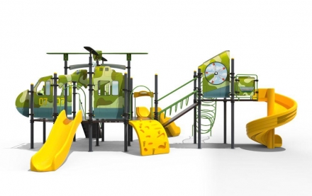 Детский городок &quot;Вертолёт&quot;, паттерн &quot;Миллитари&quot; ДГ3023.11, фото 1