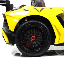 Электромобиль Lamborghini Aventador 24V A8803 желтый, фото 11