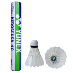 Воланы для бадминтона Yonex (перо/пробка), уп.12шт., белый